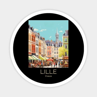 A Vintage Travel Illustration of Lille - France Magnet